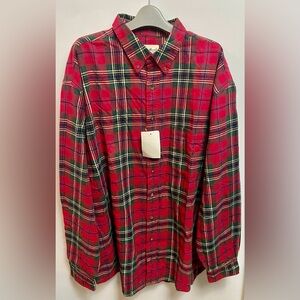 🆕 Eddie Bauer Bottom Down Flannel Shirt